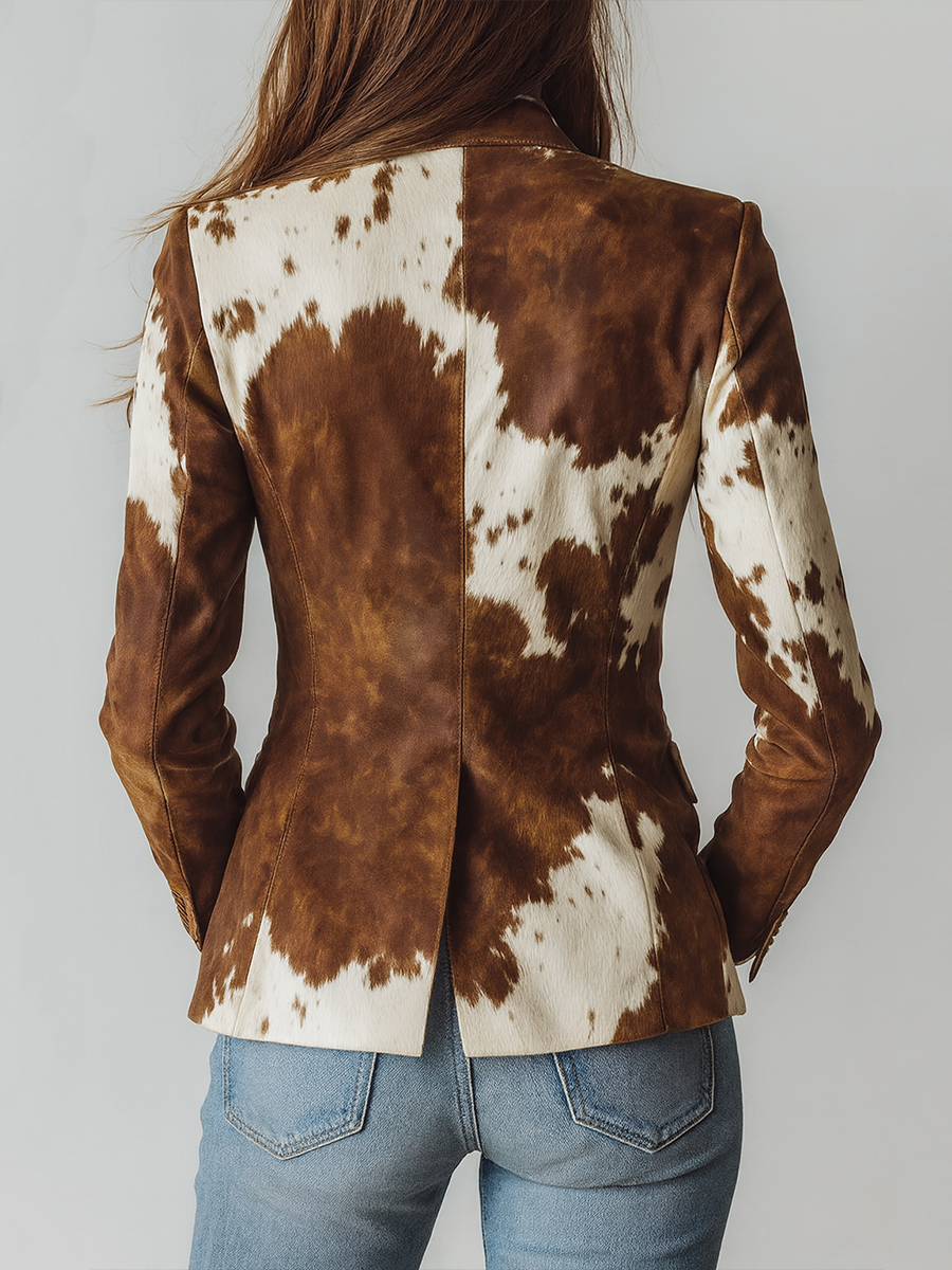 Ava | Brown Suede Blazer for Women