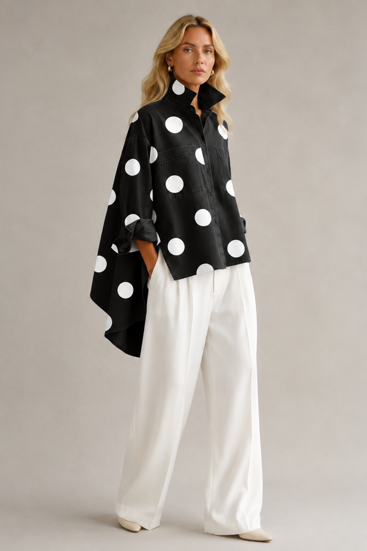 Joy | Polka Dot Oversized Blouse for Women