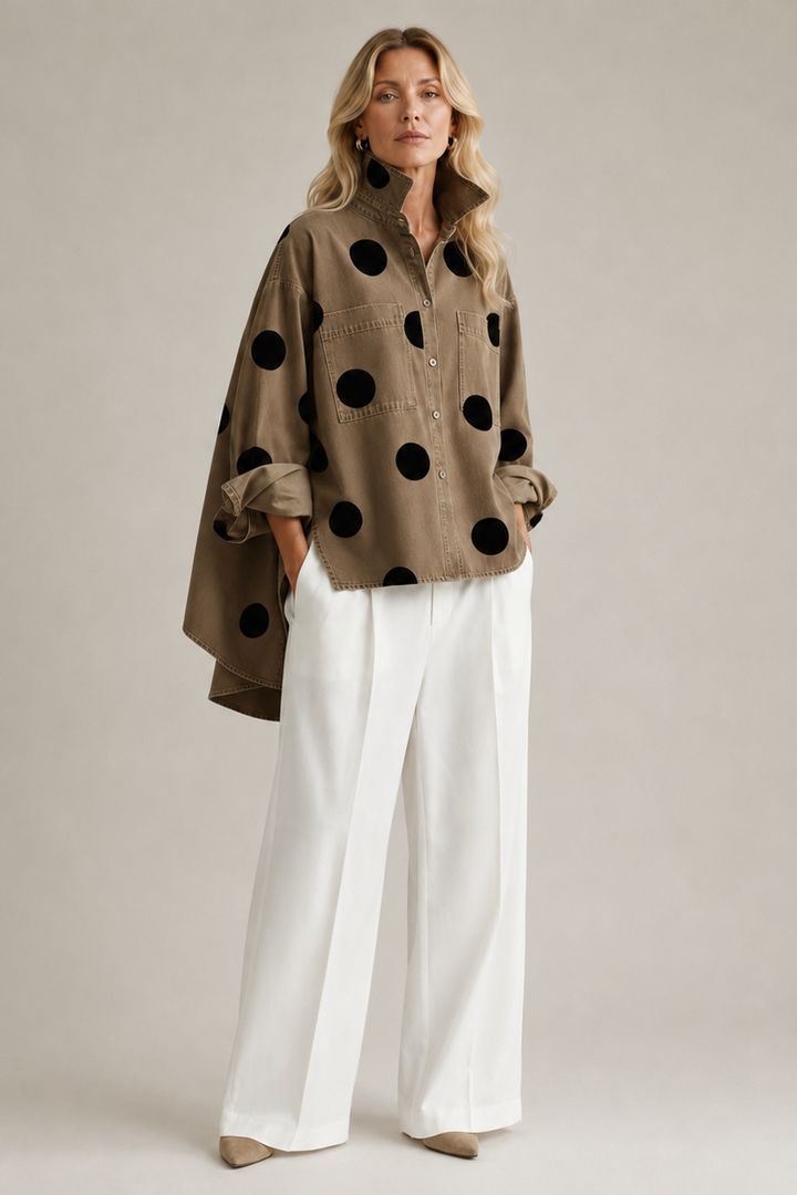 Joy | Polka Dot Oversized Blouse for Women