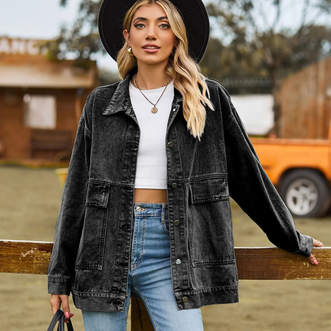 Abigail | Oversized Denim Shirt Jacket for Women