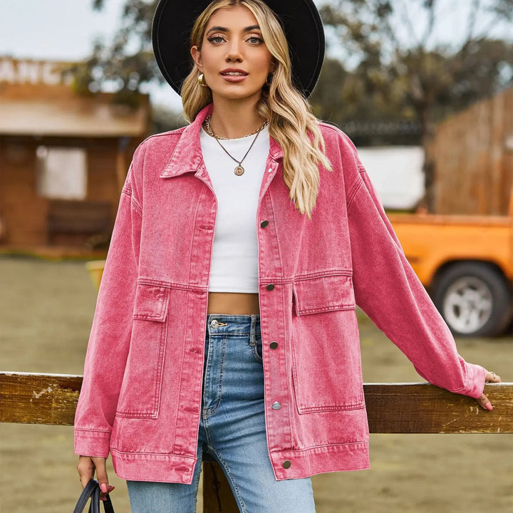Abigail | Oversized Denim Shirt Jacket for Women