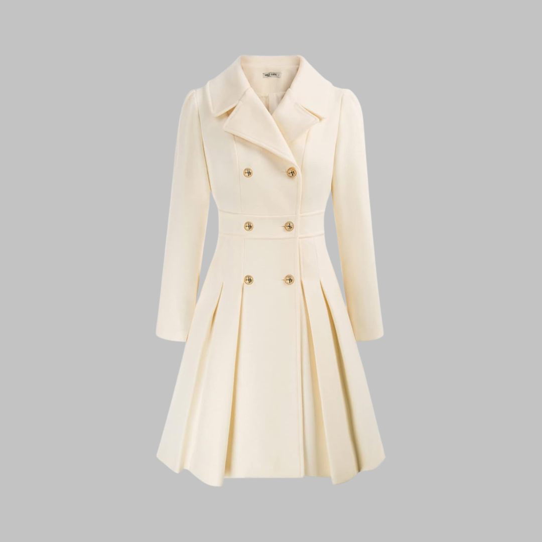 Ivy | Long Double-Breasted Coat for Women