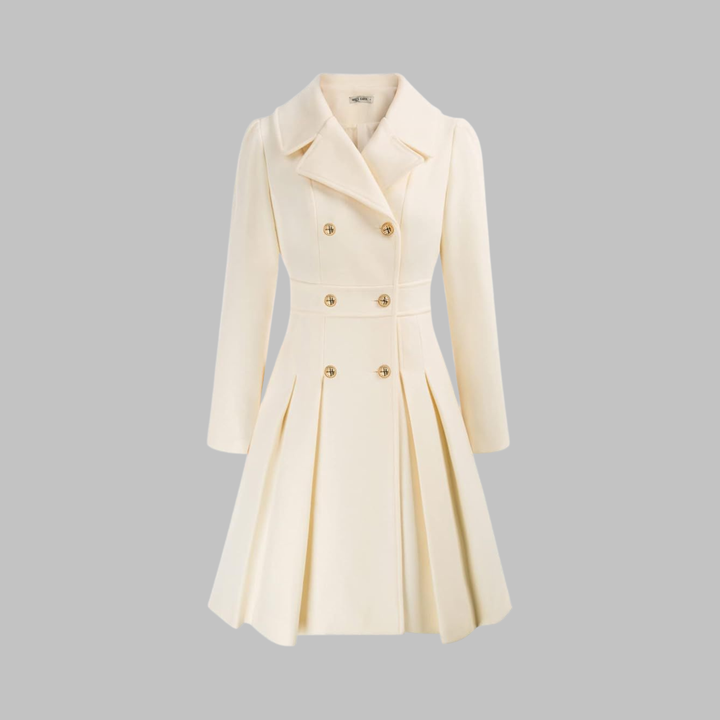 Ivy | Long Double-Breasted Coat for Women