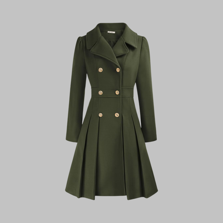 Ivy | Long Double-Breasted Coat for Women
