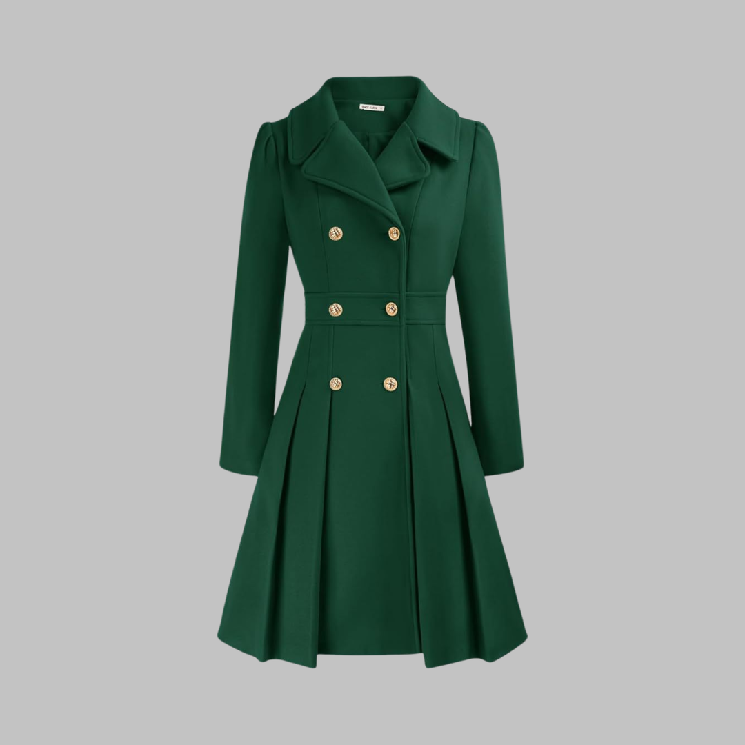 Ivy | Long Double-Breasted Coat for Women