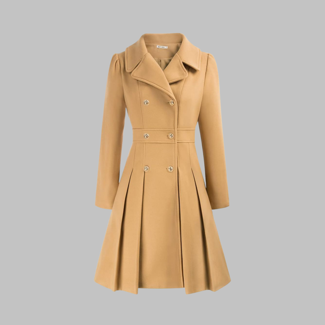 Ivy | Long Double-Breasted Coat for Women