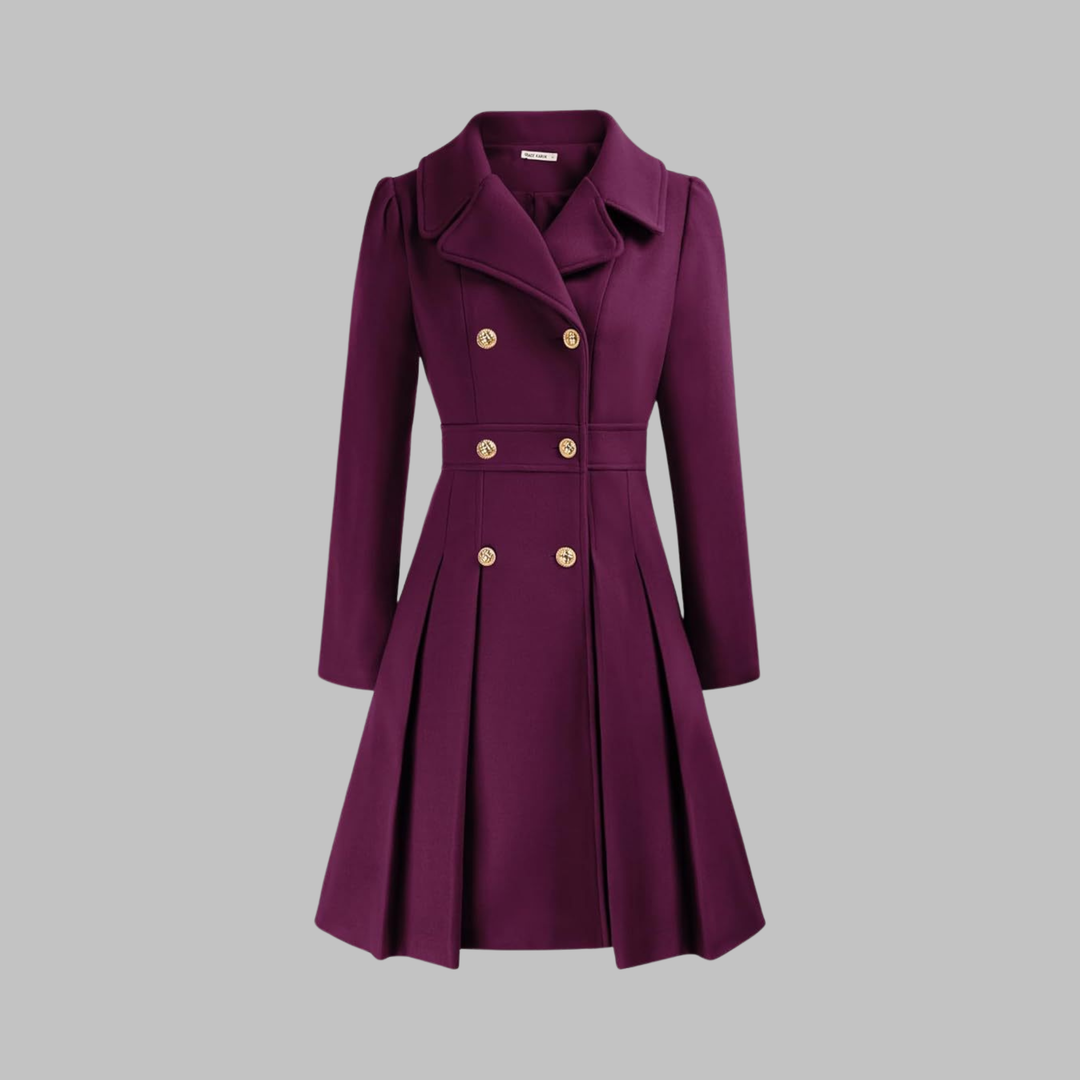 Ivy | Long Double-Breasted Coat for Women