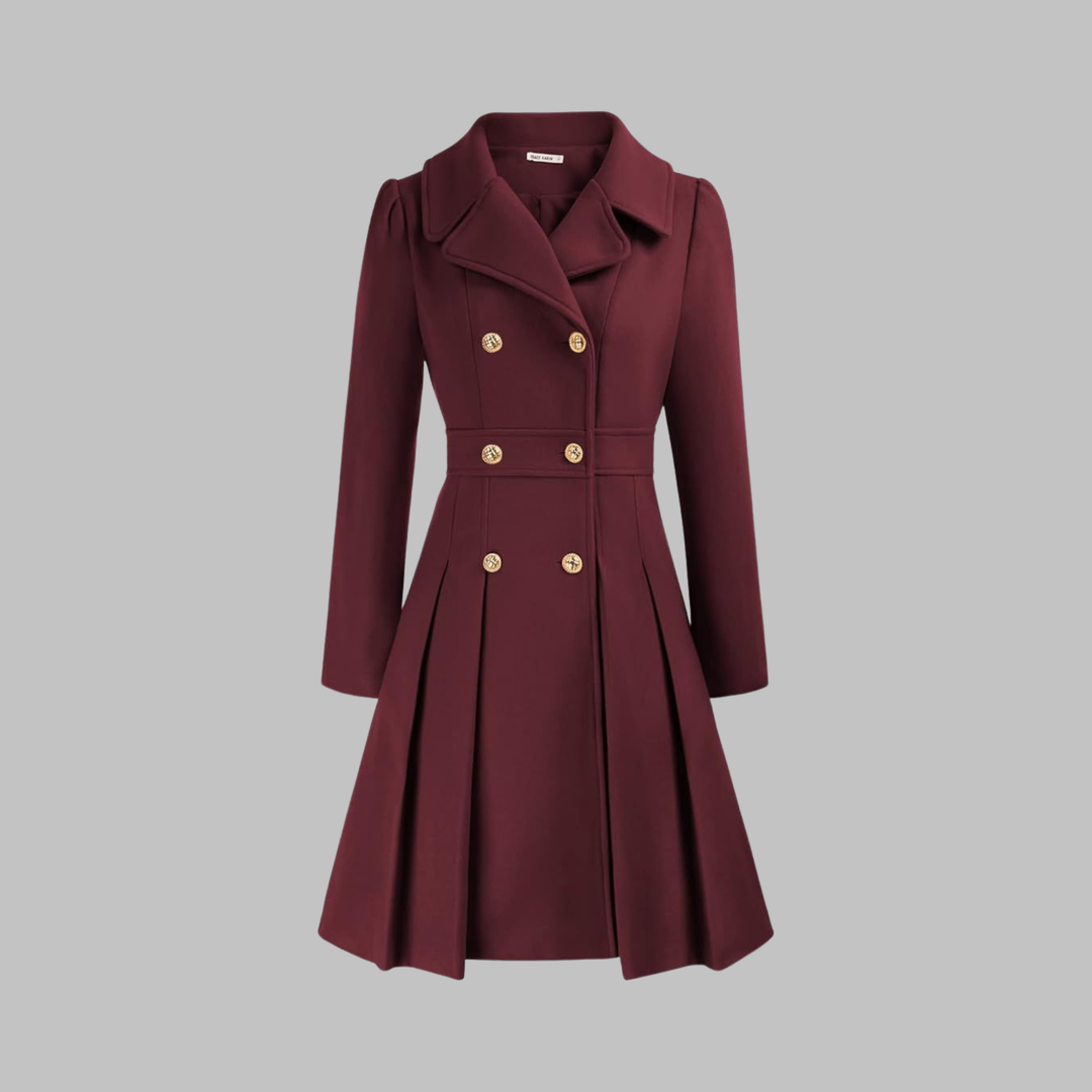 Ivy | Long Double-Breasted Coat for Women