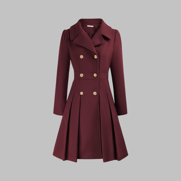 Ivy | Long Double-Breasted Coat for Women