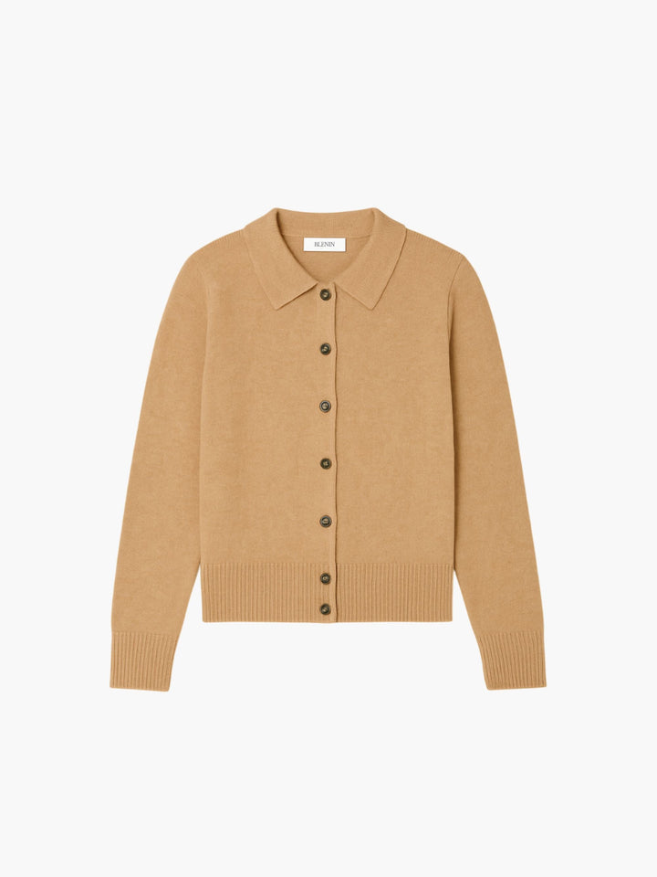 Amelia | Wool Polo Collar Cardigan for Women