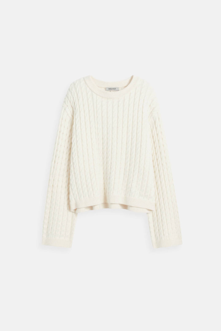 Lucy | Cable Knit Cream Sweater for Women