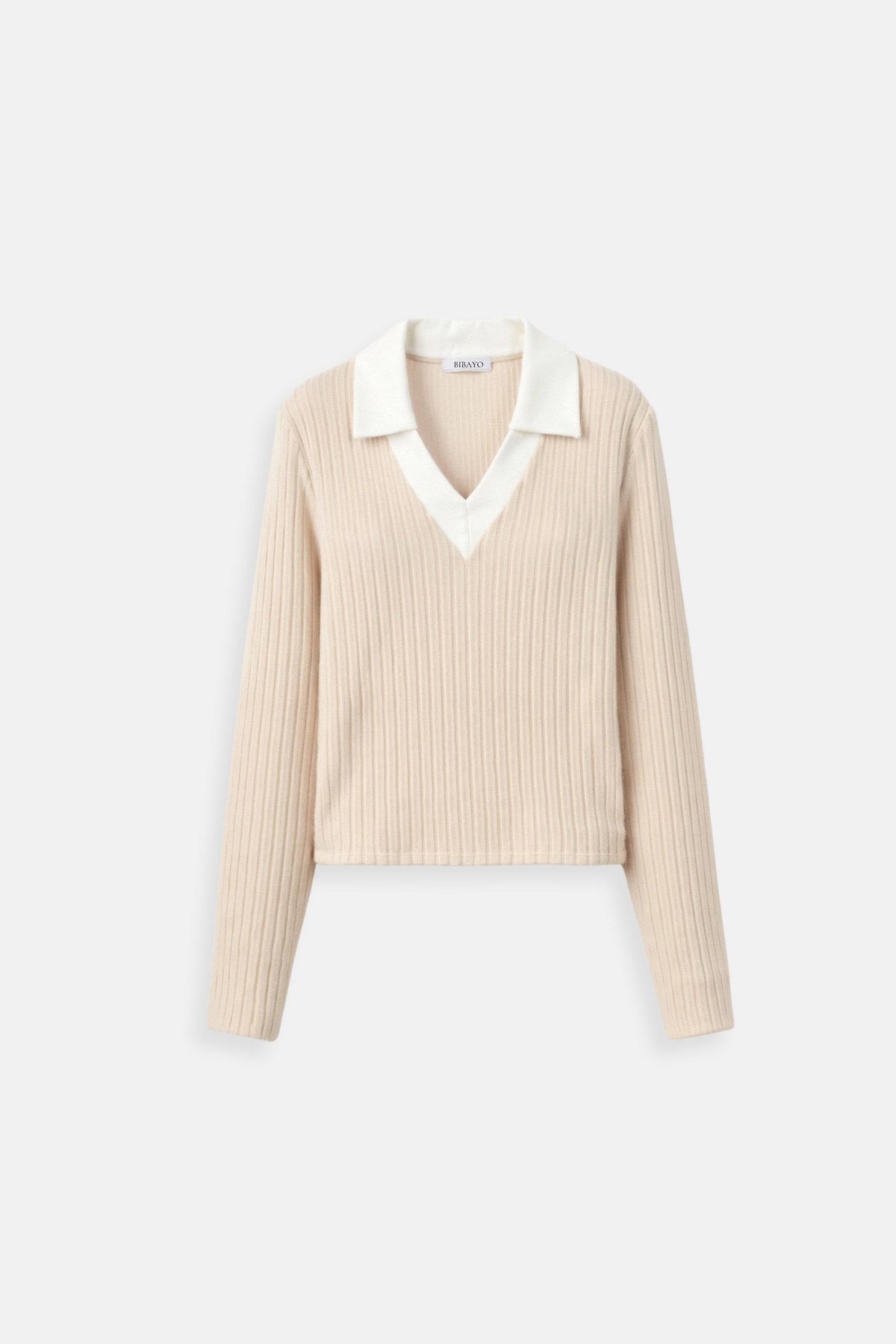Lily | Ribbed Wool Knit Polo for Women