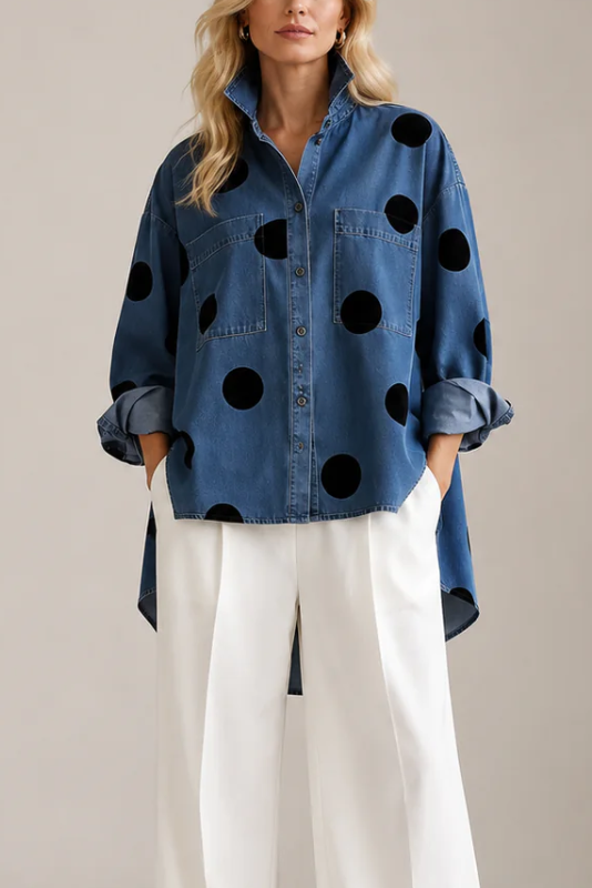 Joy | Polka Dot Oversized Blouse for Women