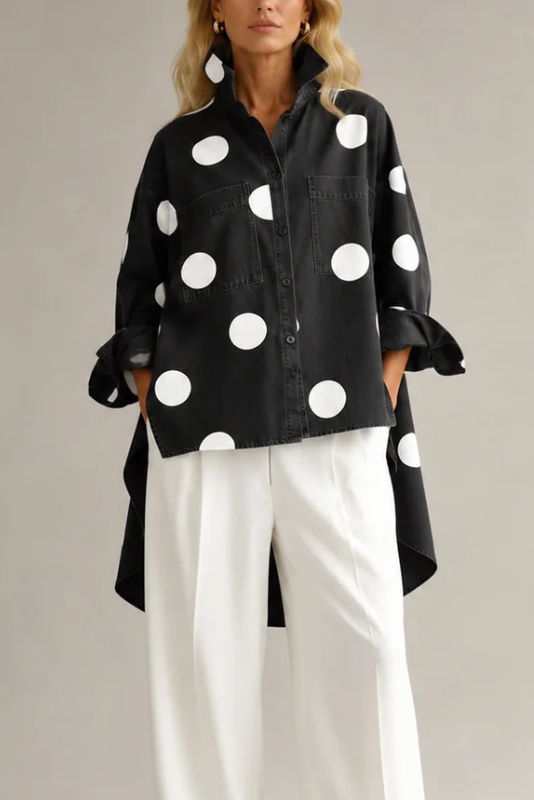Joy | Polka Dot Oversized Blouse for Women