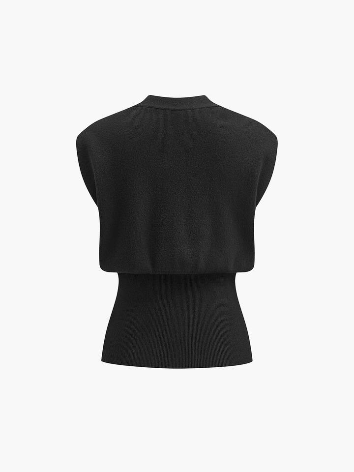Alana | V-Neck Button-Front Knit Sweater Vest for Women