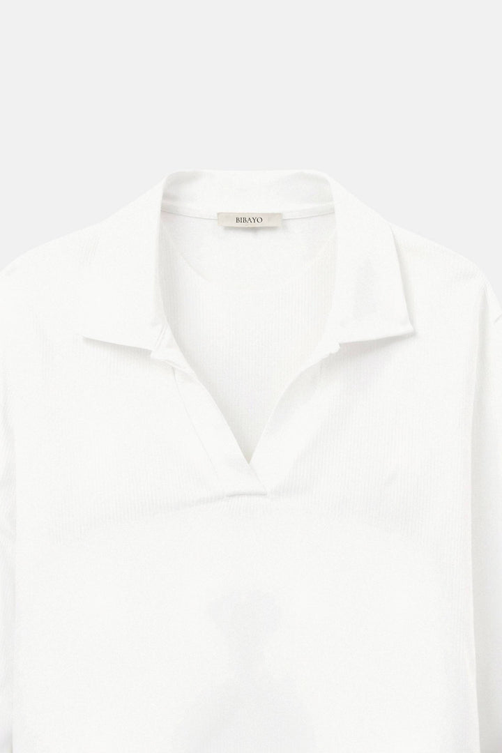 Abigail | Ribbed Knit Polo Shirt for Women