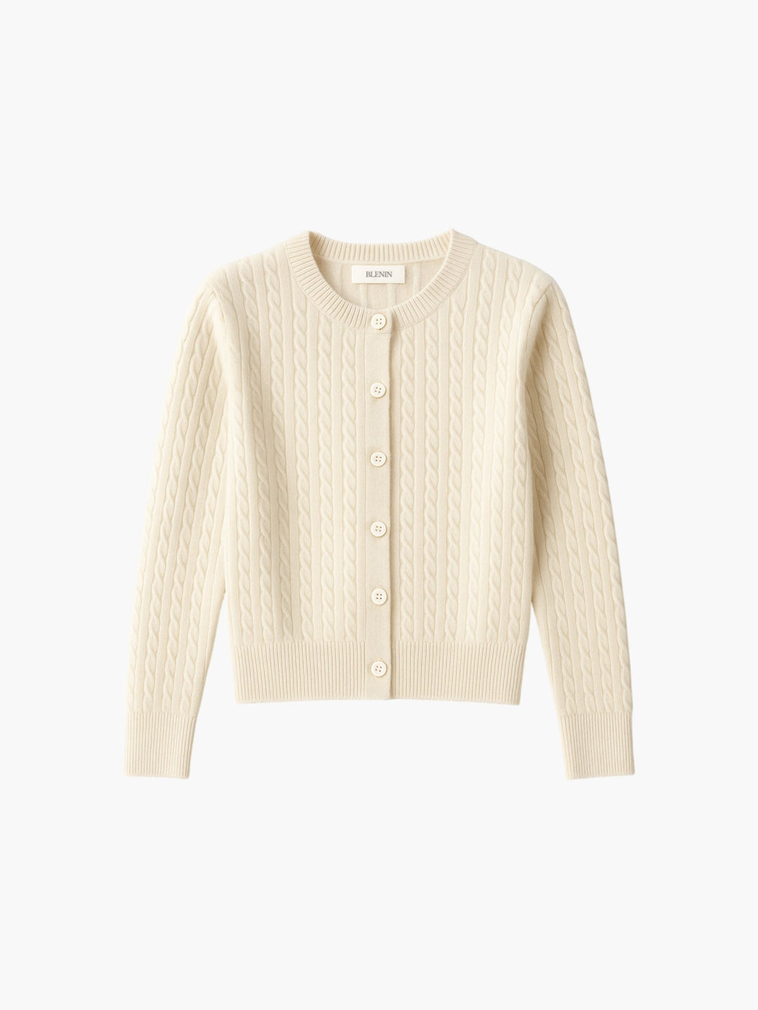 Evelyn | Cropped Cable Knit Cardigan for Women