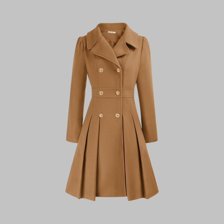 Ivy | Long Double-Breasted Coat for Women