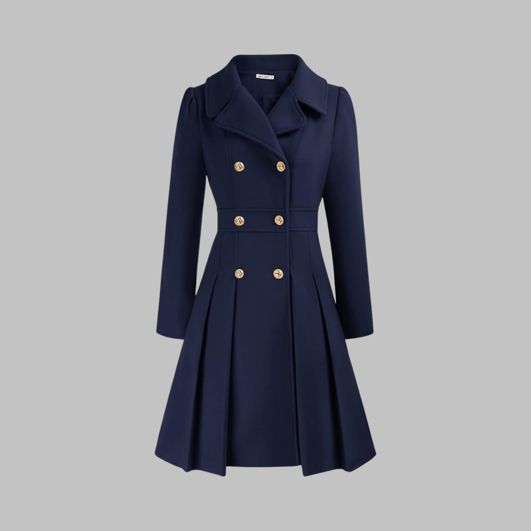 Ivy | Long Double-Breasted Coat for Women