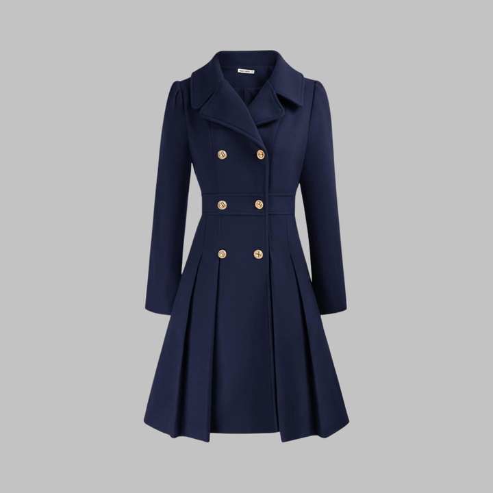 Ivy | Long Double-Breasted Coat for Women