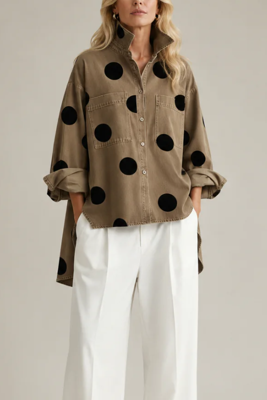 Joy | Polka Dot Oversized Blouse for Women