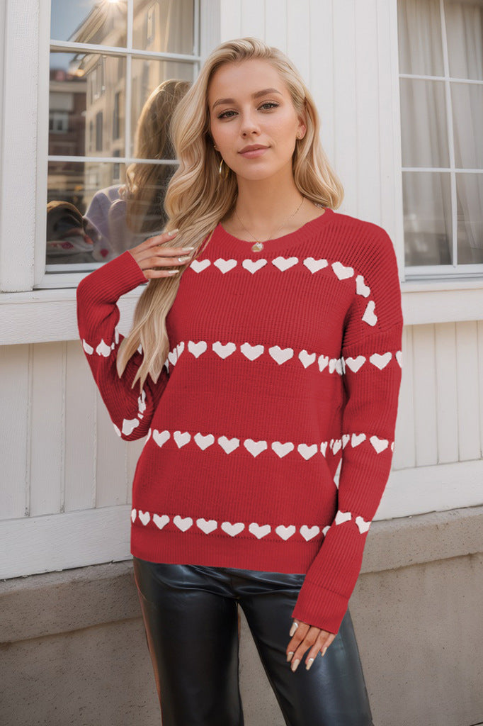 Morgan | Crew Neck Striped Sweater for Women