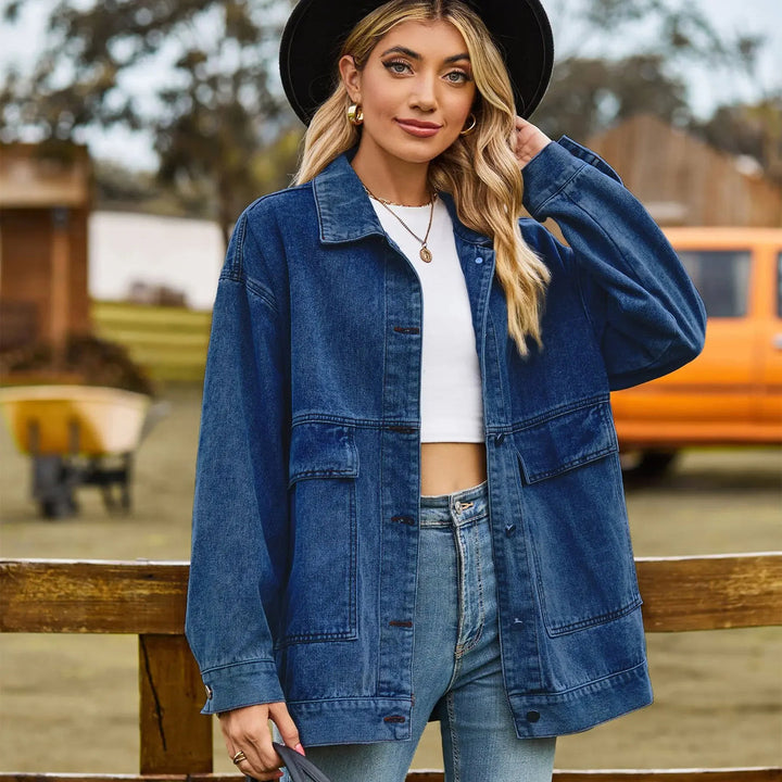 Abigail | Oversized Denim Shirt Jacket for Women