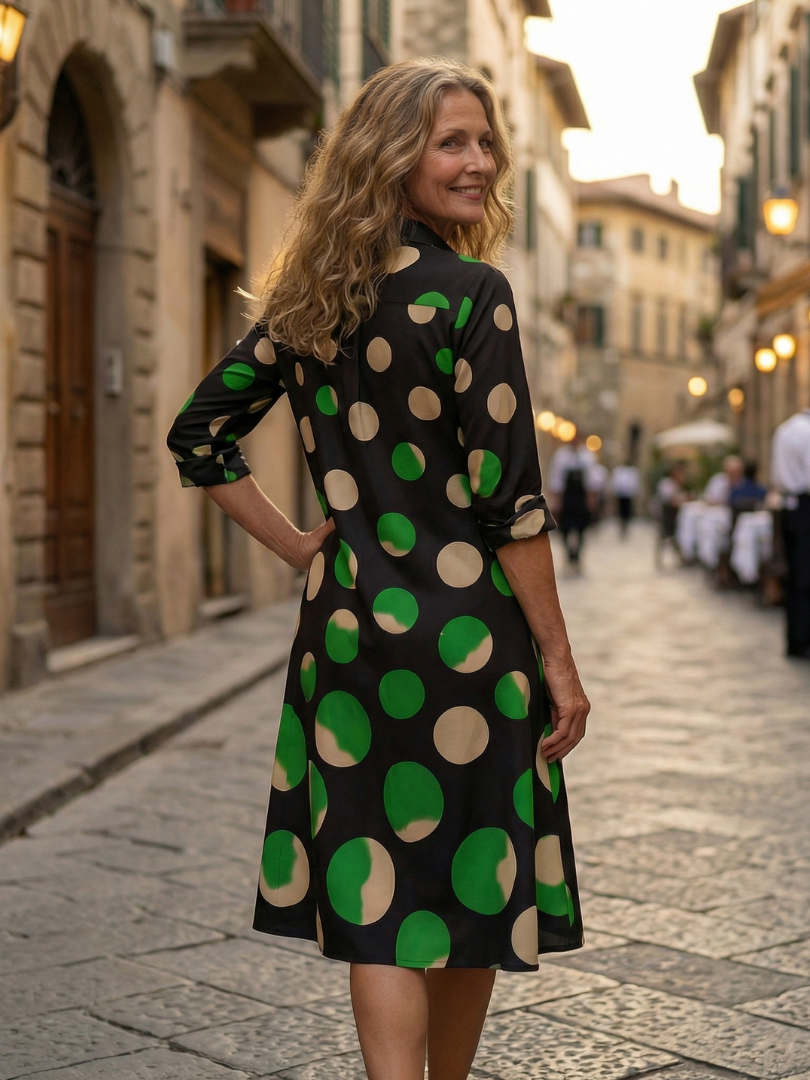 Summer Dress Women – Polka Dot Pockets Casual Flowy