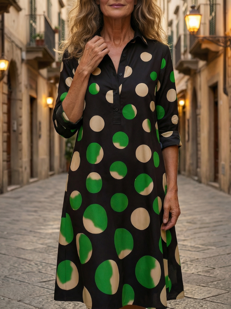 Summer Dress Women – Polka Dot Pockets Casual Flowy