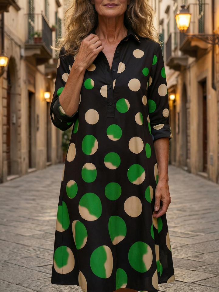 Summer Dress Women – Polka Dot Pockets Casual Flowy