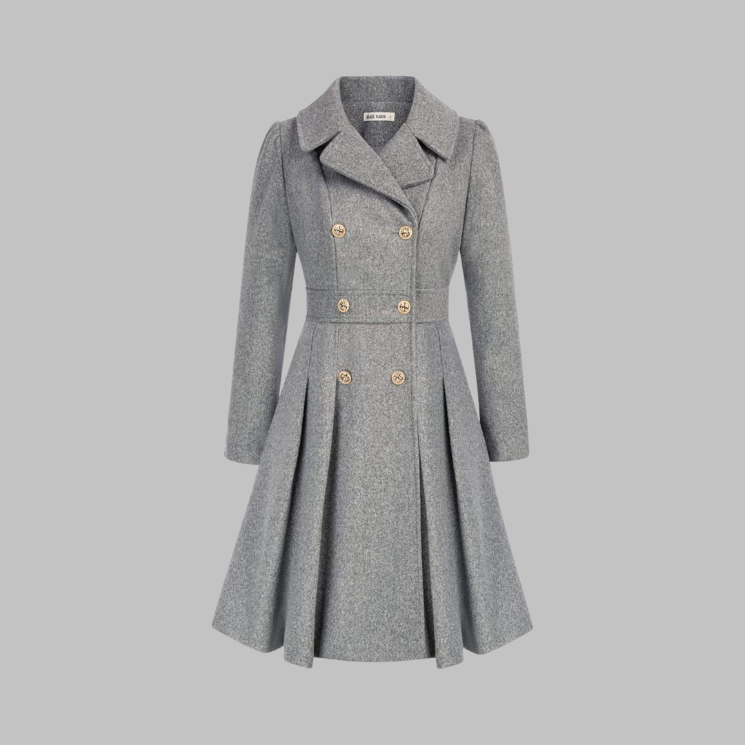 Ivy | Long Double-Breasted Coat for Women