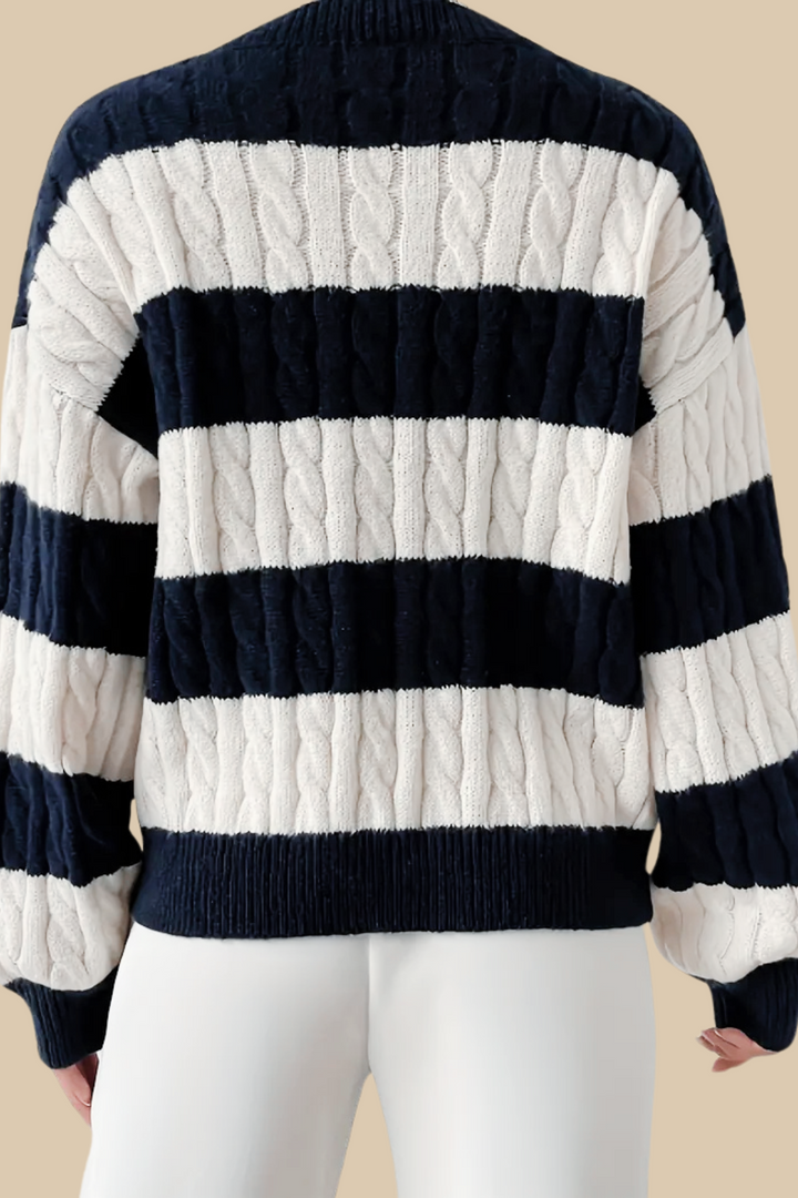 Layla | Cable Knit V-Neck Sweater for Women