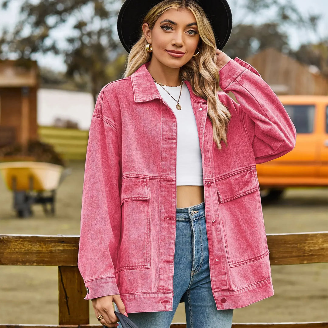 Abigail | Oversized Denim Shirt Jacket for Women