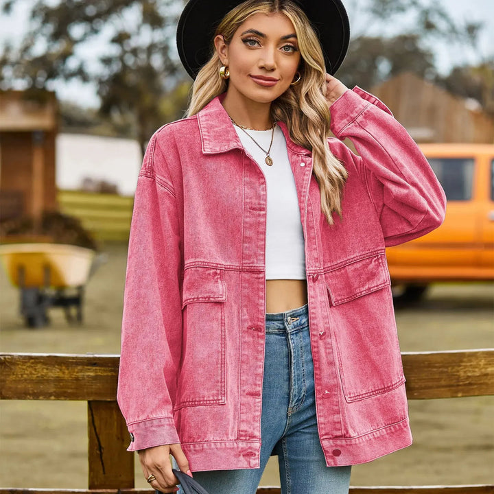 Abigail | Oversized Denim Shirt Jacket for Women