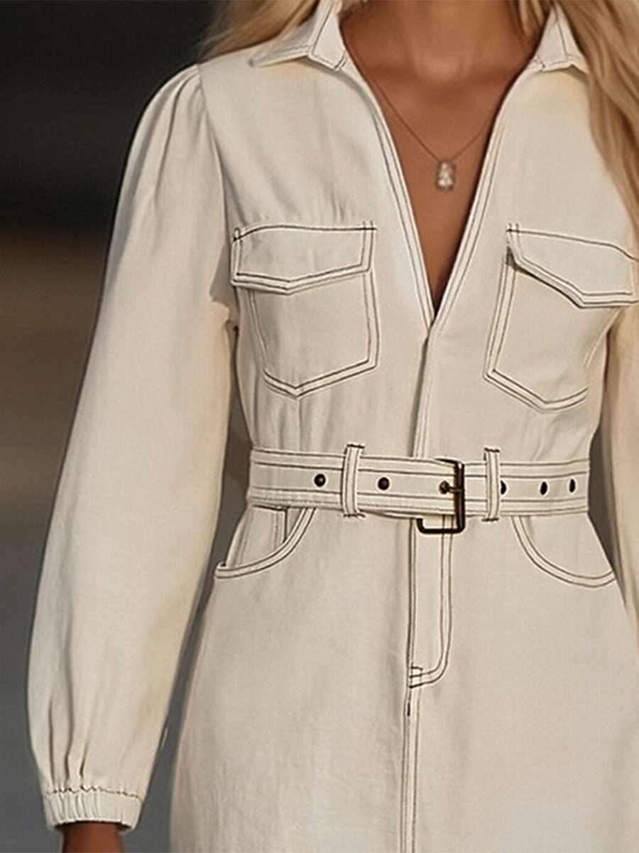 Denim Tassel Mini Dress For Women