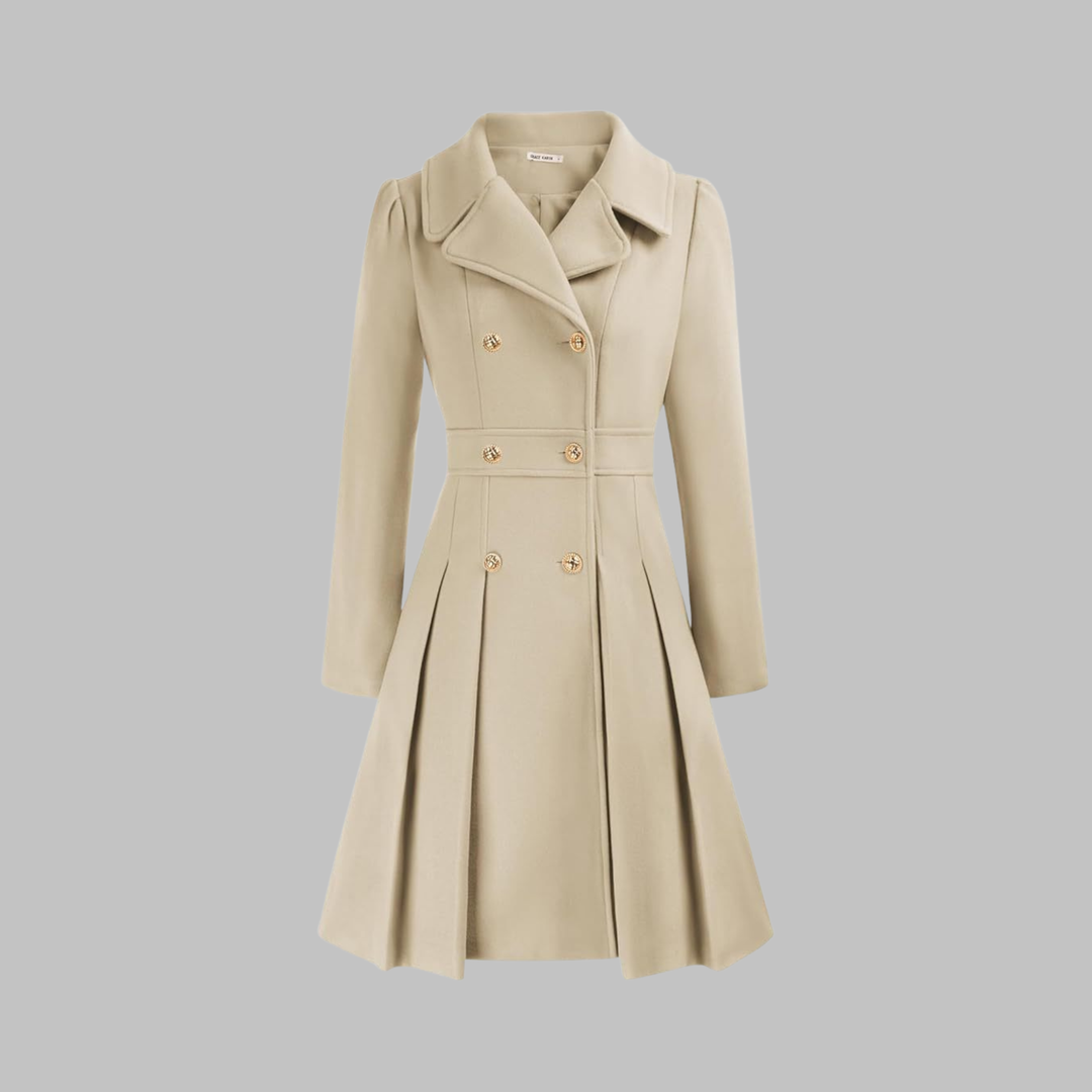 Ivy | Long Double-Breasted Coat for Women