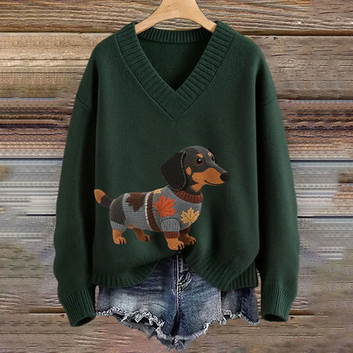 Leslie | Crew Neck Graphic Sweater for Women