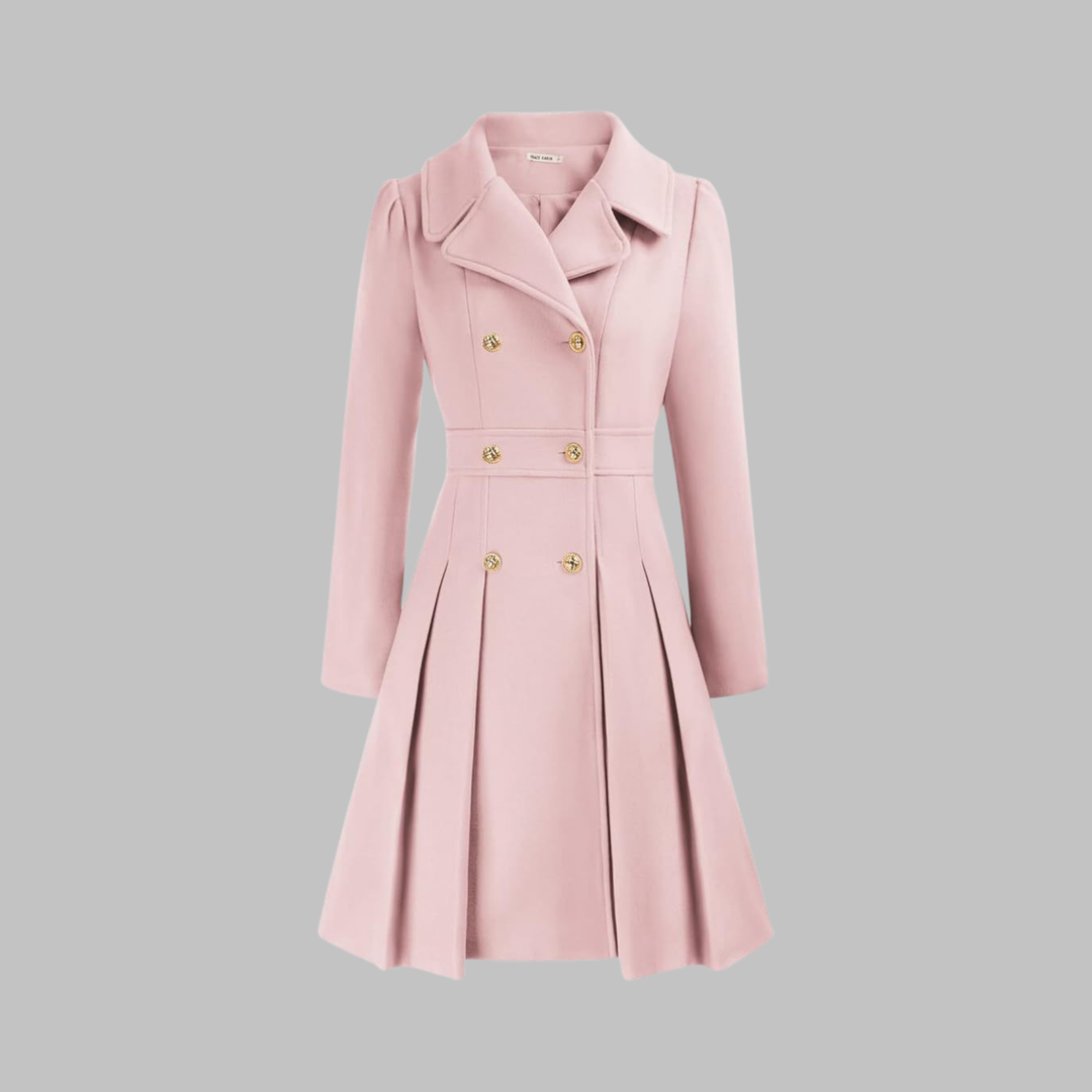 Ivy | Long Double-Breasted Coat for Women