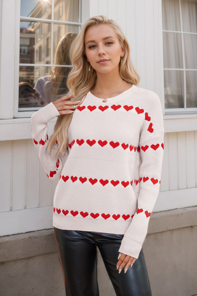 Morgan | Crew Neck Striped Sweater for Women