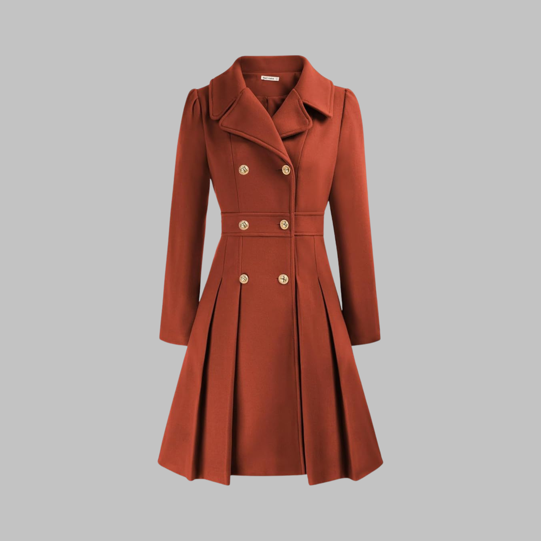 Ivy | Long Double-Breasted Coat for Women