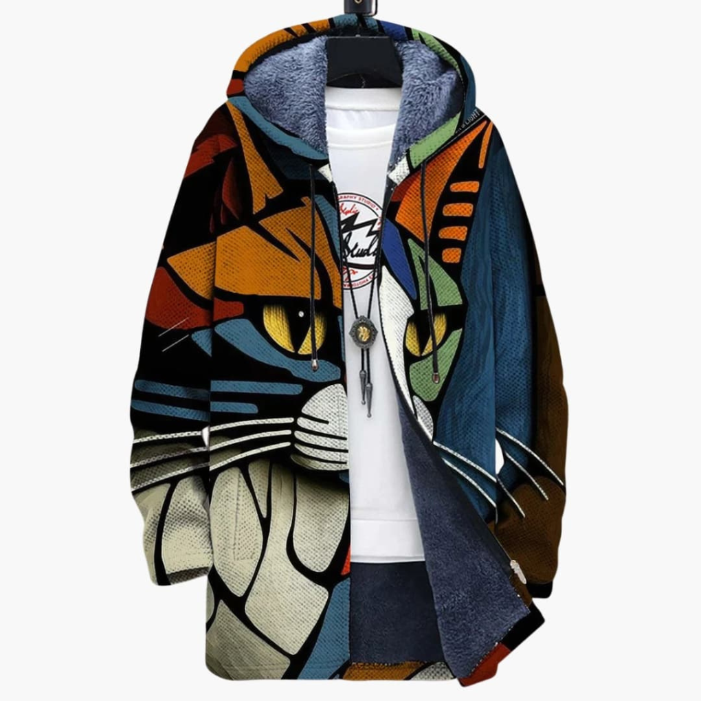 Georgia | Graphic Longline Hooded Jacket for Women