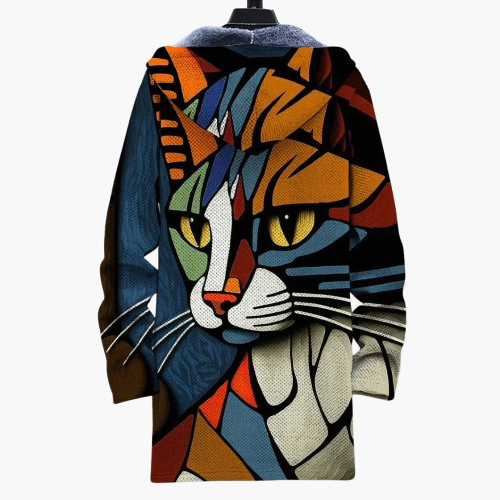 Georgia | Graphic Longline Hooded Jacket for Women