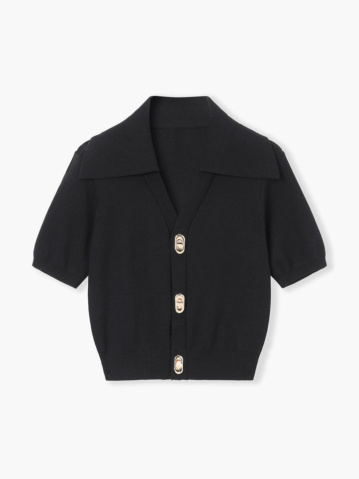 Willa | V-Neck Knit Crop Top for Women