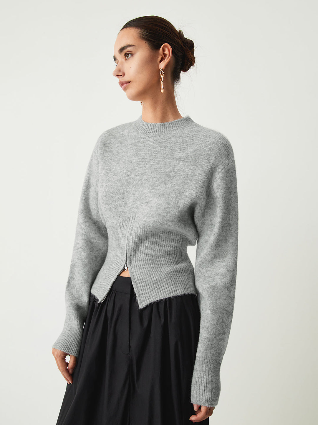 Rosalie | Half-Zip High Neck Sweater for Women