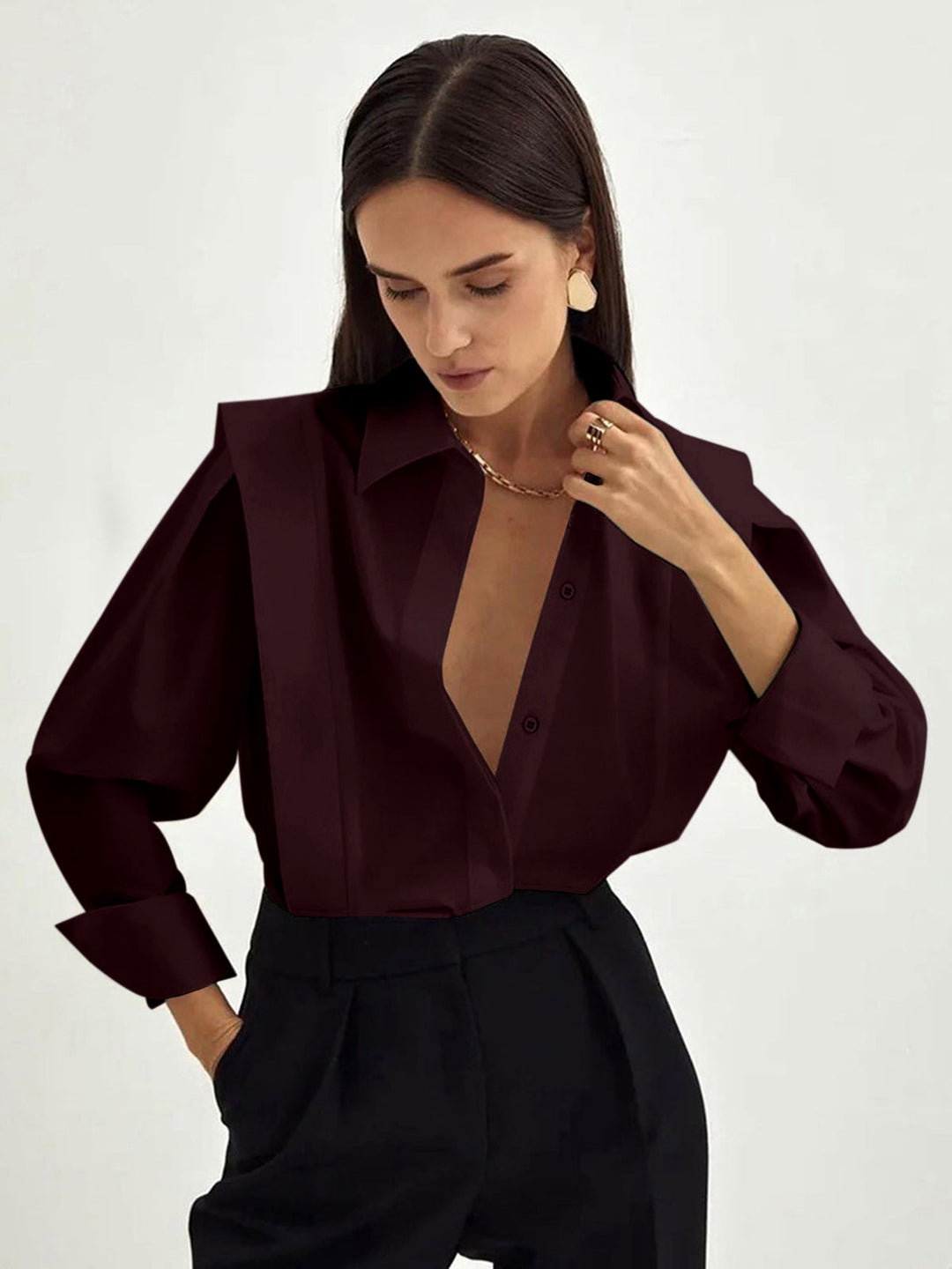 Adelaide | Oversized Button-Up Shirt for Women