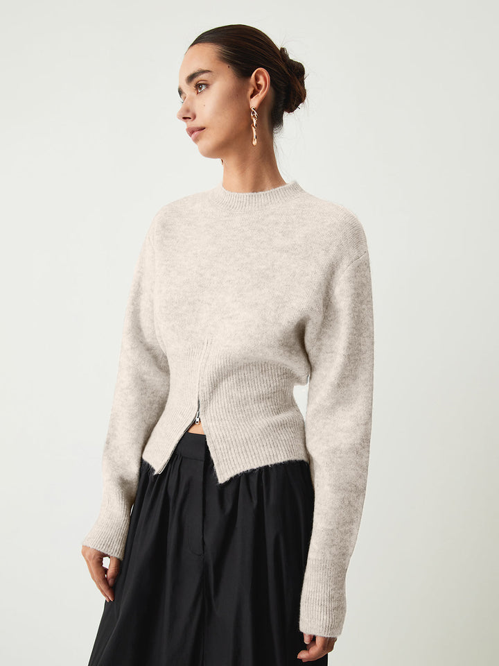 Rosalie | Half-Zip High Neck Sweater for Women