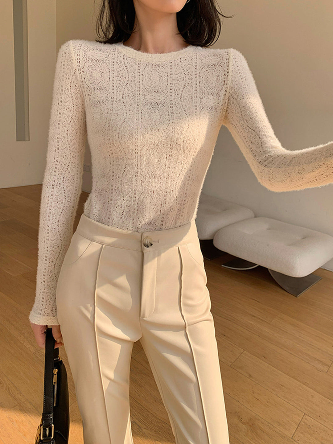 Denise | Crew Neck Floral Sweater for Women