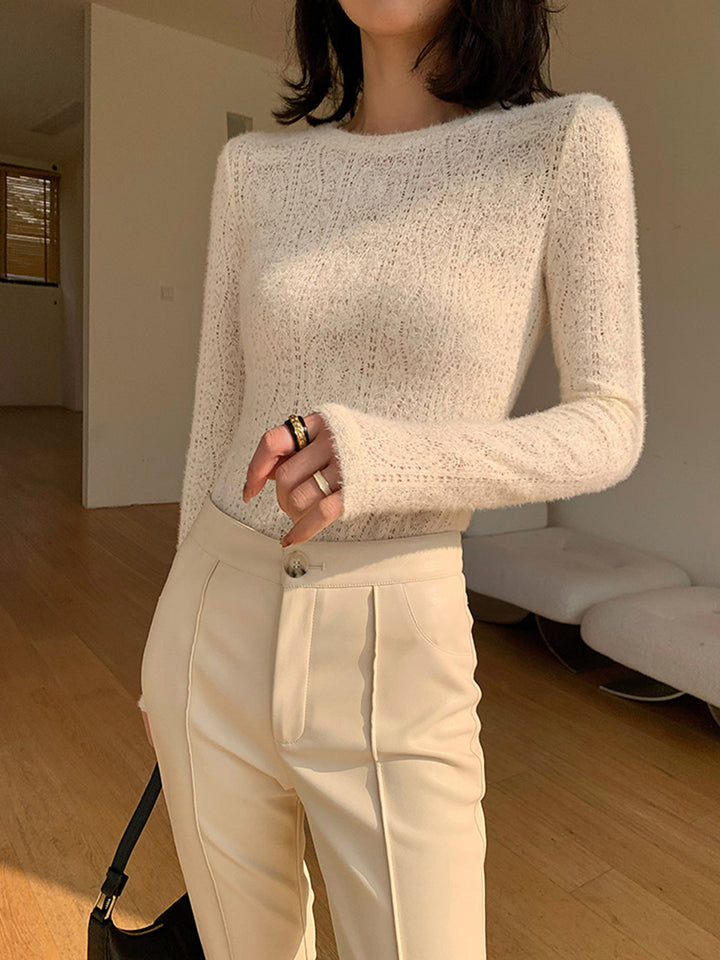 Denise | Crew Neck Floral Sweater for Women