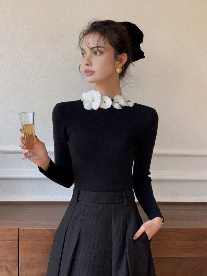 Samantha | Crew Neck Knit Top for Women