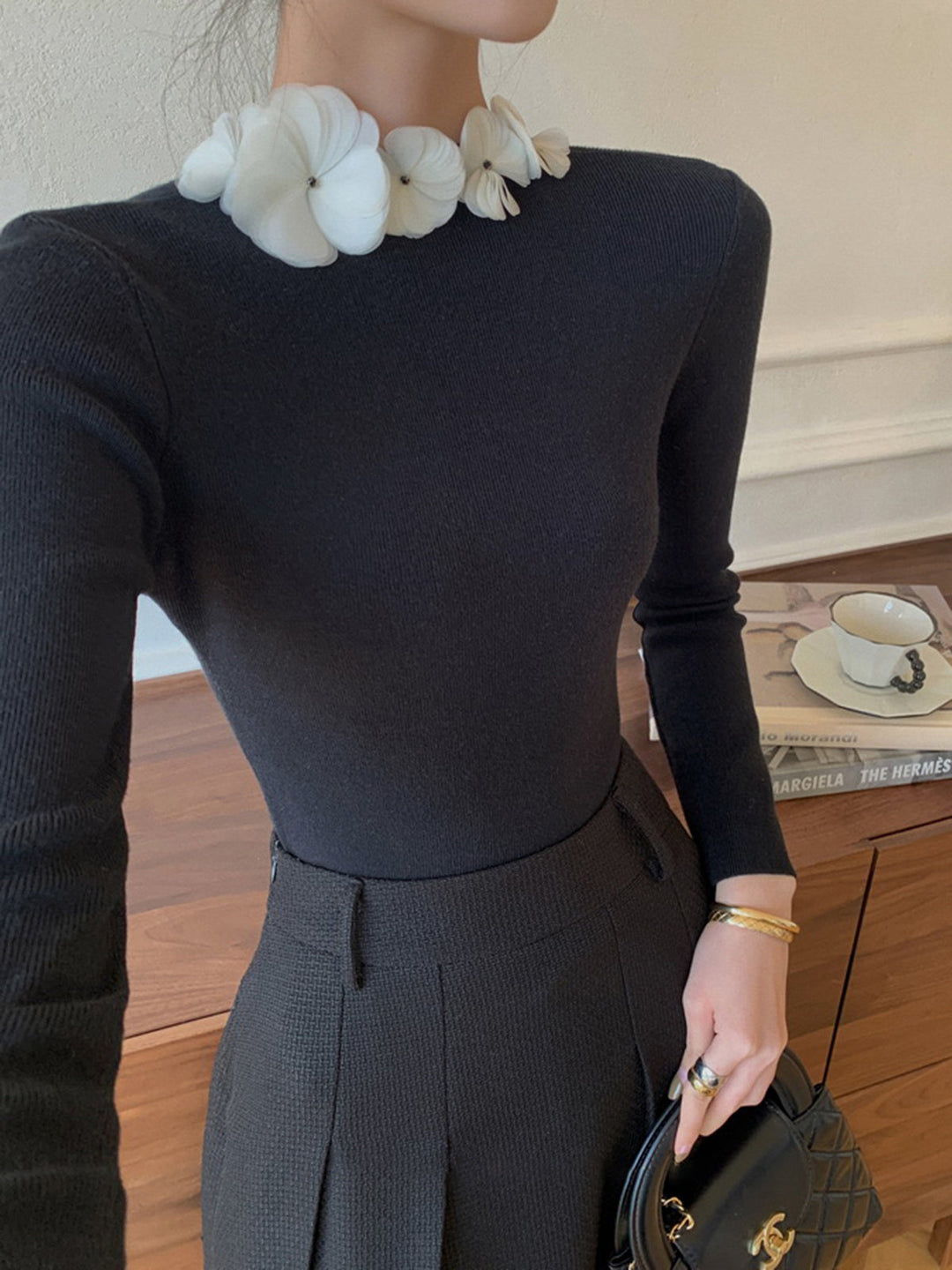 Samantha | Crew Neck Knit Top for Women